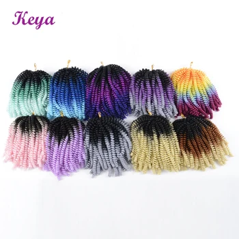 

Ombre Spring Twist Hair Crochet Braid Bounce Crochet Hair 110g/pack Synthetic Hair Passion Twist Braiding Hair Extensions