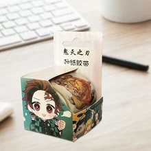 Bande adhésive en papier Washi, dessin animé Demon Slayer Kimetsu No Yaiba, autocollant de masquage de décoration, DIY bricolage