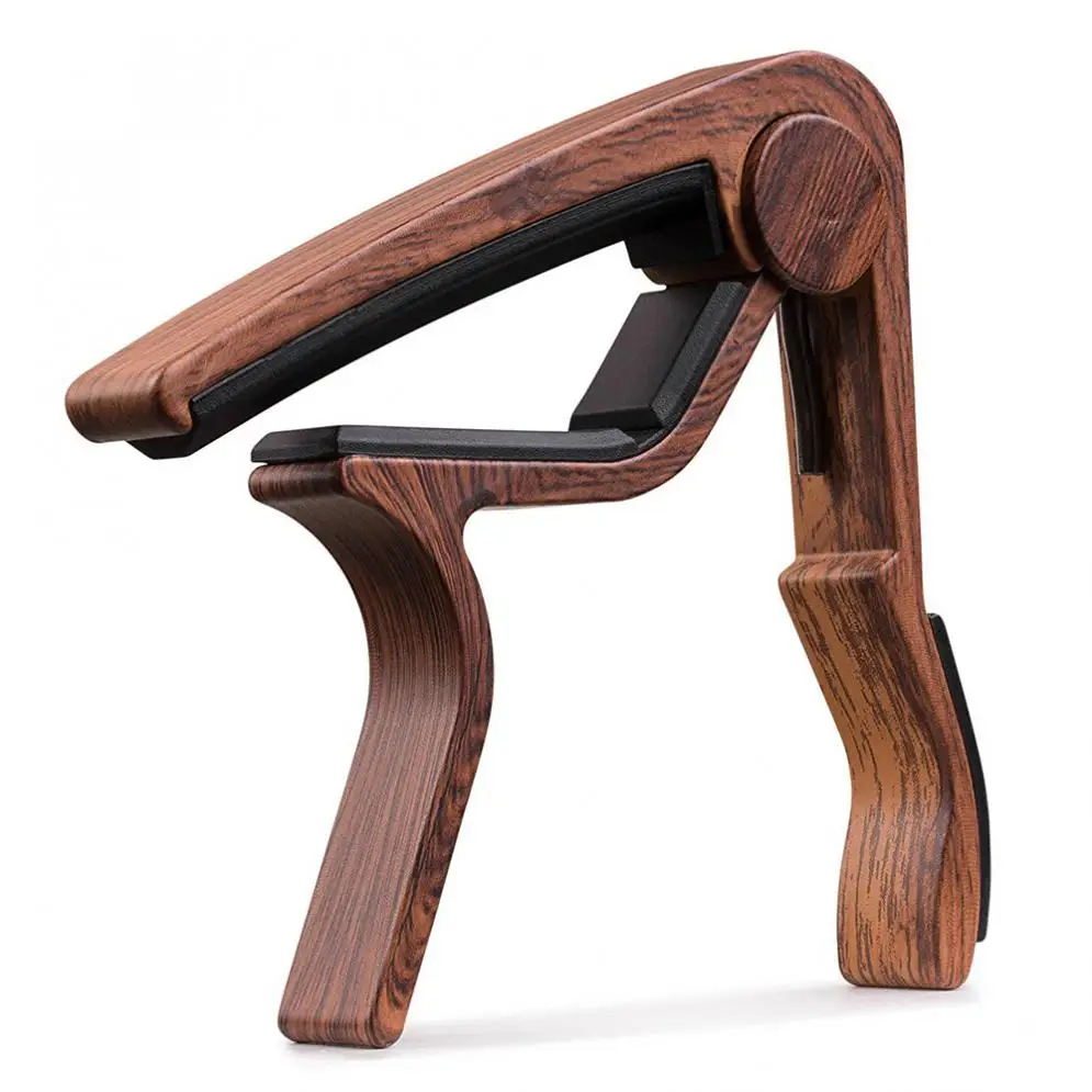 

Guitar Capo Wood Grain Metal Guitar Capo Zinc Alloy with Perfect Silicon Cushion for Guitar Ukulele Tuning