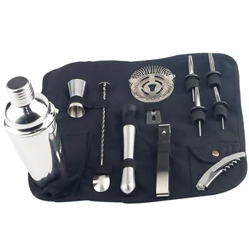 

1 Set of 12pcs Cocktail Mixing Kit Wine Shaker Set Assorted Drink Mixer Bag Organized Tools Bartender Accessories for Bar Party