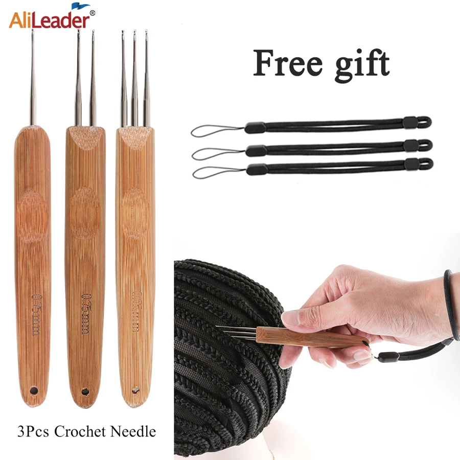 1/Pcs Hair Fashion Hook Needle Handle Crochet Needle Braids Hair Dreadlocks Accessoires Tools crochet hooks hair extensions tool