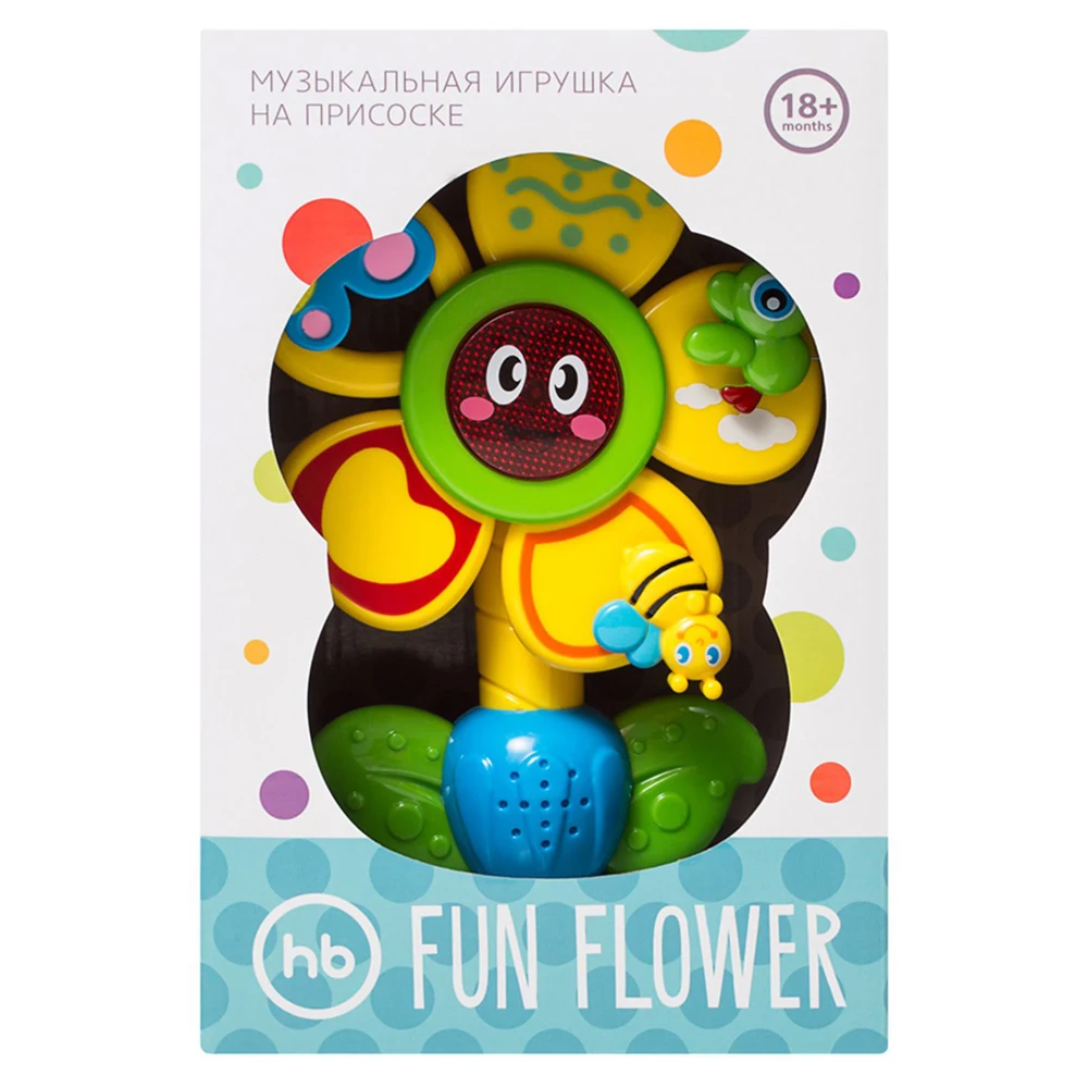 Игрушка музыкальная на присоске Happy Baby "FUN FLOWER"