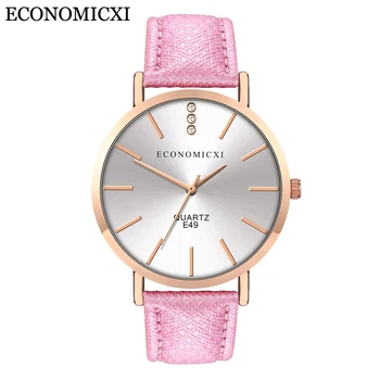 

Women Watches Brand Quartz Ladies Watch Top Luxury Wristwatch Red Leather Strap Female Clock Fashion Dress Relojes Para Mujer