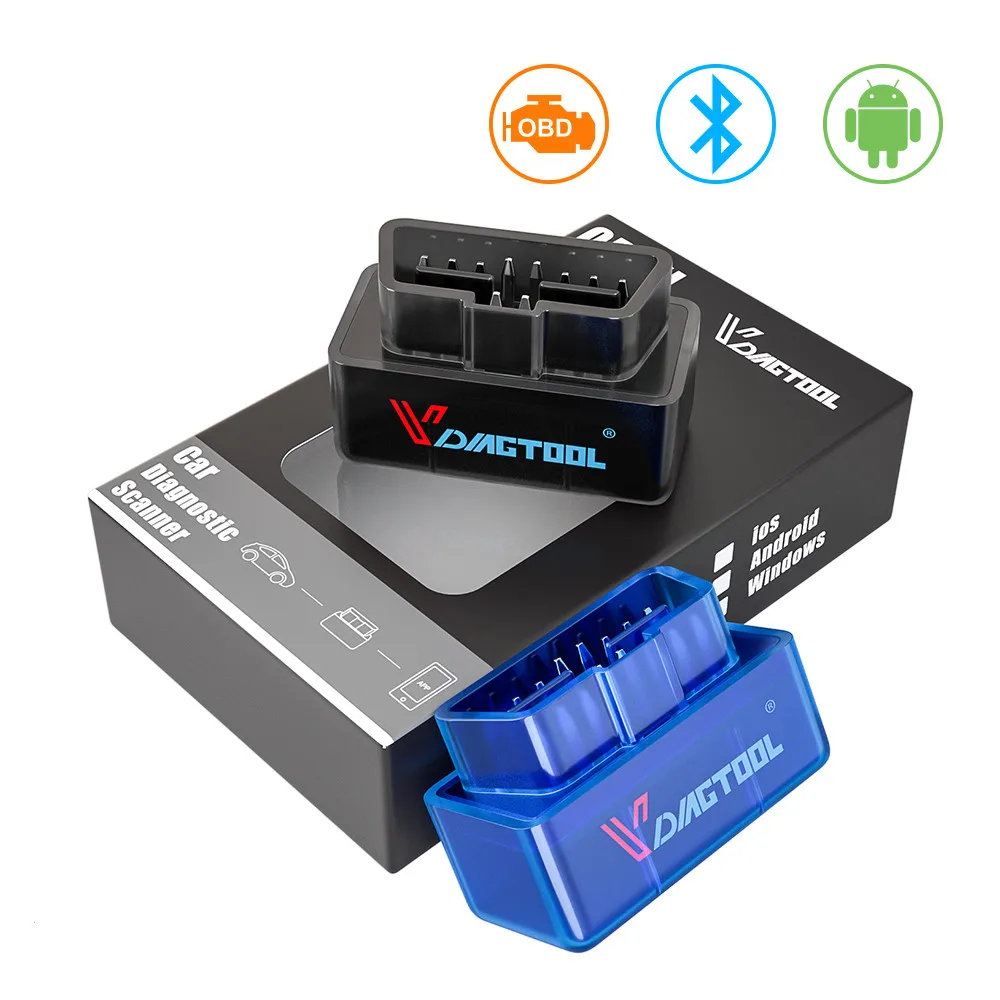 VDIAGTOOL ELM 327 OBD2 автомобильный диагностический сканер инструмент ELM327 V1.5 Bluetooth/Wifi