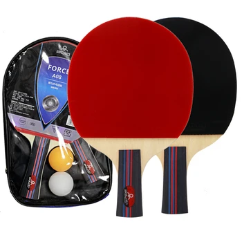 

Training Table Tennis Racket W/ Ping Pong Bat Balls Set Shakehand/ Penhold Grip