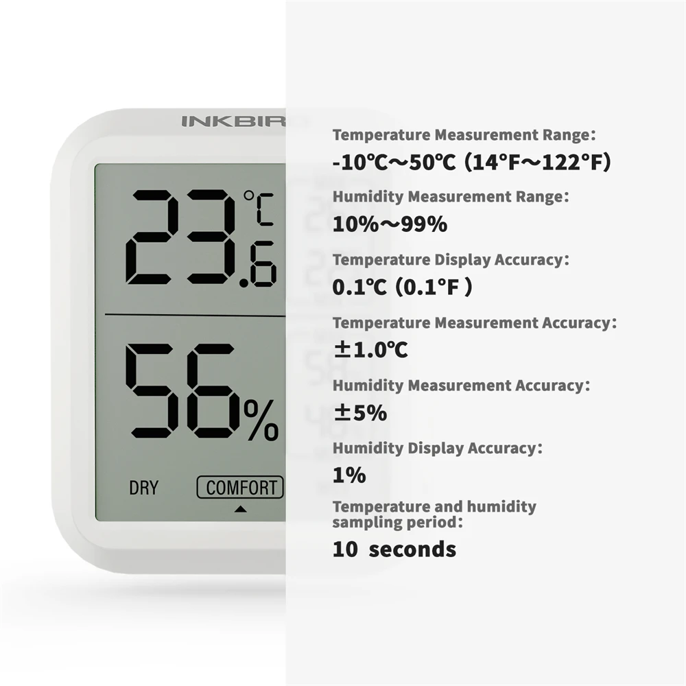 Digital Thermometer And Hygrometer ITH-20 Instant Read Temperature Humidity Gaug