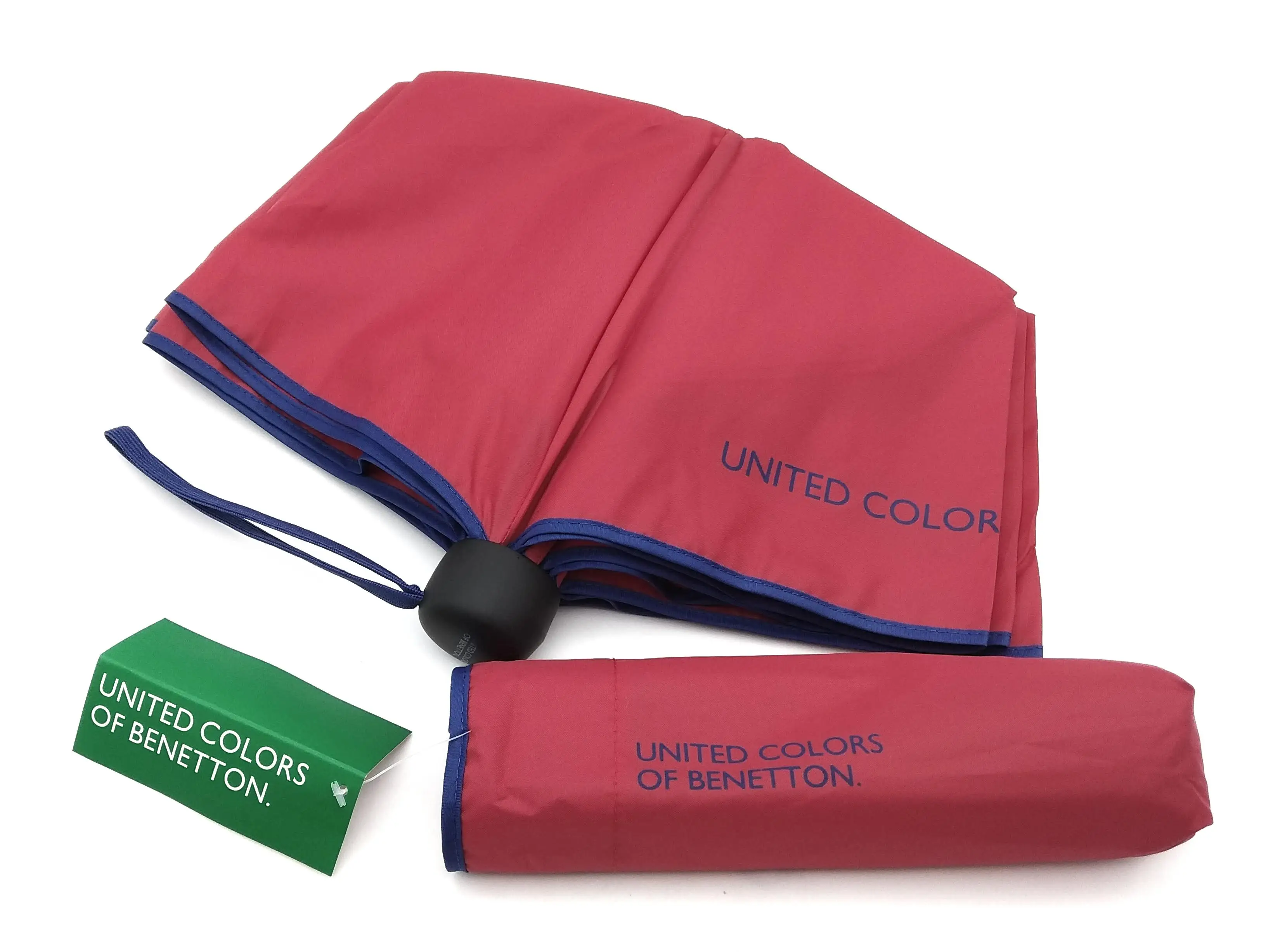 Mini Mujer Manual United Colors Benetton, Ocho Varillas, 95 cm de diámetro. (Rojo)|Paraguas| - AliExpress