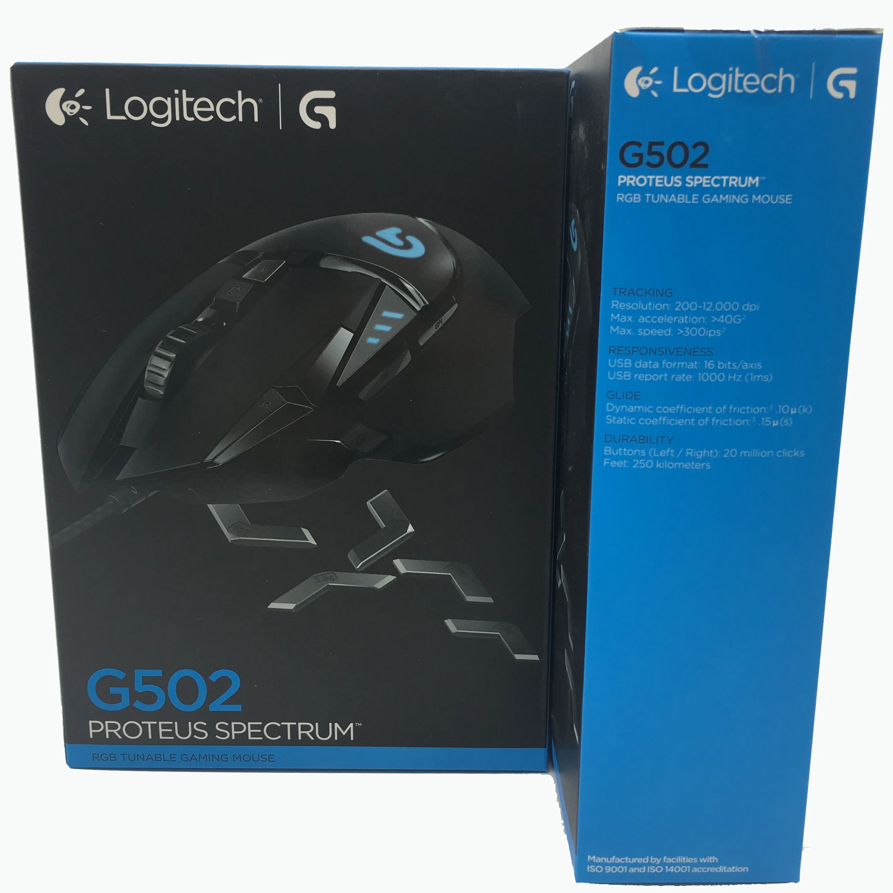 100% натуральная английский упаковка Logitech G502 RGB светодиодный Proteus спектра