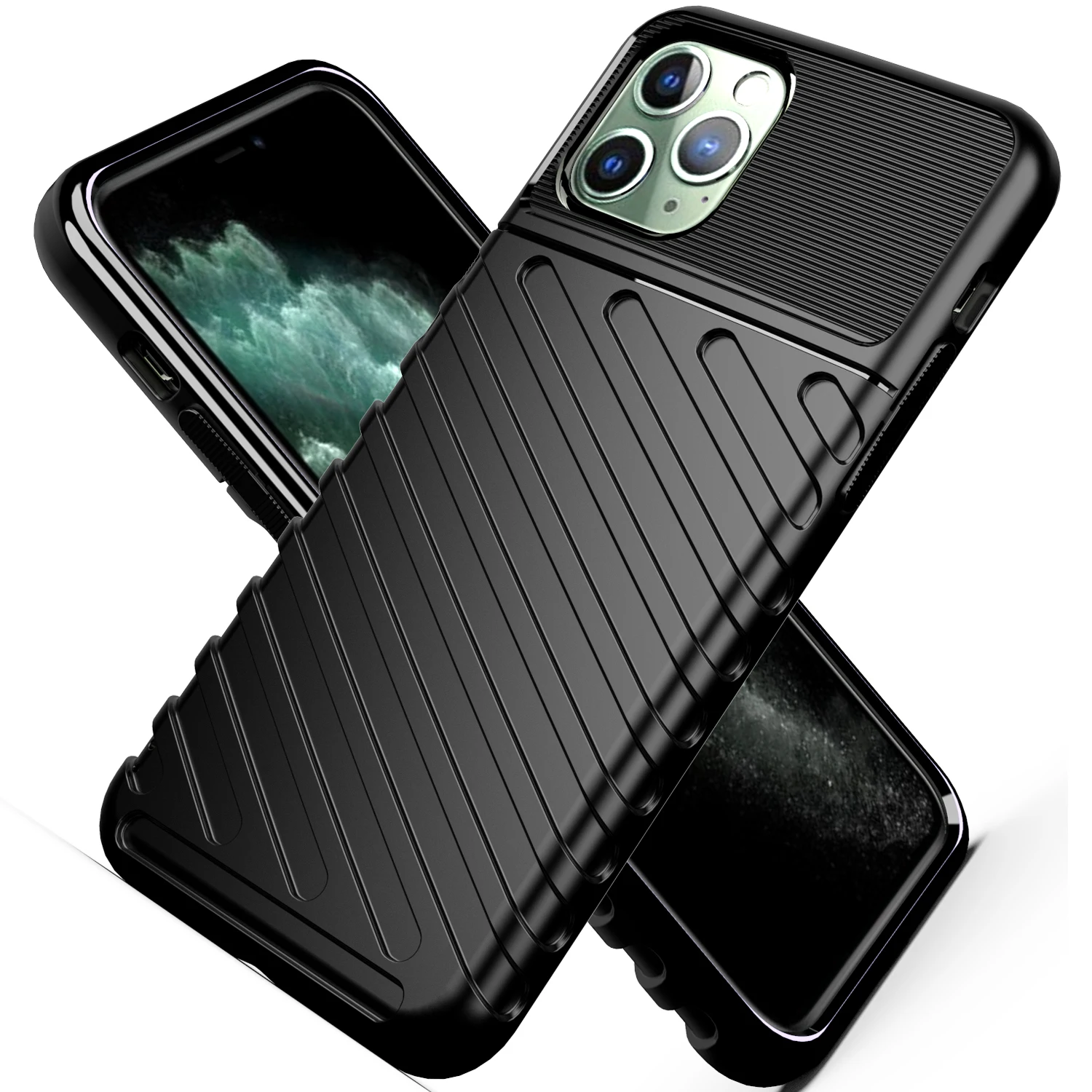 Anti-Fall Soft Silicone Shell for Iphone 11 Pro Max Xr Xs X 6 6S 7 8 Plus Shockproof Full Protection Case Cover Fundas |