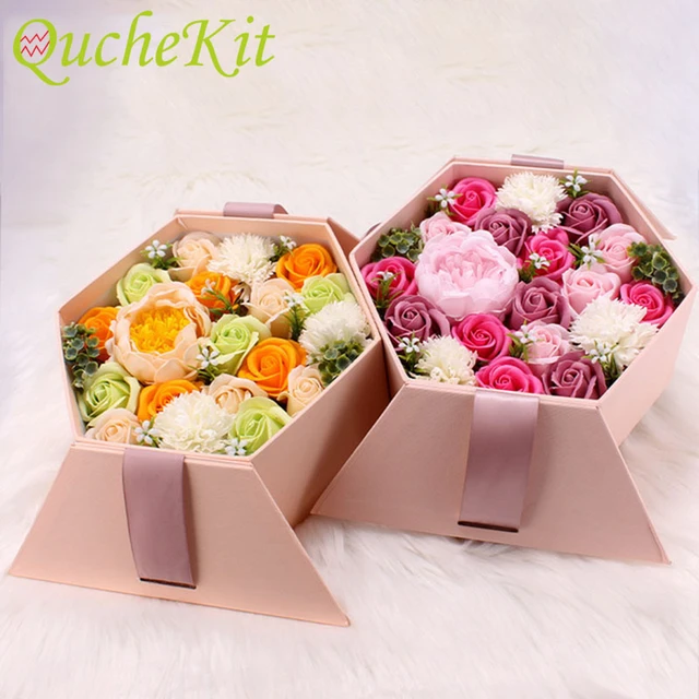 Regalo de Navidad, recuerdo de fiesta, caja de flores, regalo de cumpleaños  para madre, novia, regalos para mujer, dama de honor, regalo de San  Valentín - AliExpress