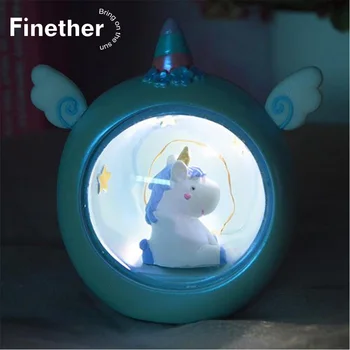 

Unicorn Stars Night Light Small Table Lamp Student Gift