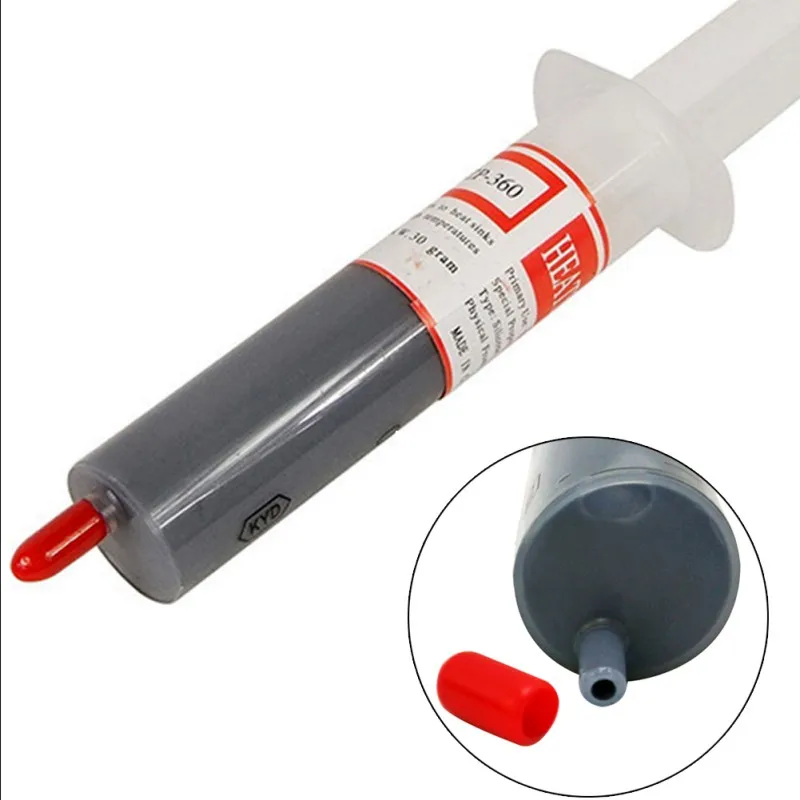 

1Pcs CPU graphics thermal grease 30g Syringe Silver Thermal Paste Grease Compound Silicone For PC CPU Heatsink Graphics Card