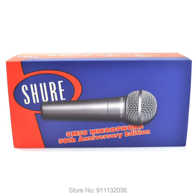 SM58 50th Anniversary Edition，Wired Live Vocals Dynamic Professional Microphone,Mic SM58-50A SM58 for Studio,karaoke,gaming,PC