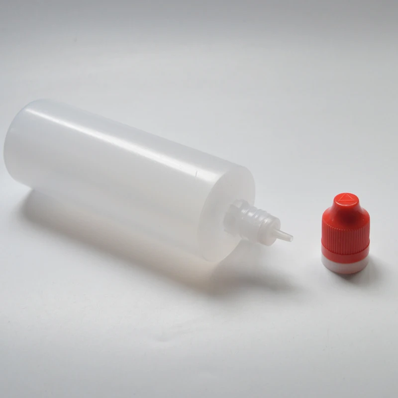 Пустые E-liquid пластиковые 120 мл пустые флаконы-капельницы с трамбовкой Видимый защищенный от детей колпачок и игольчатый наконечник E бутылка для жидкости