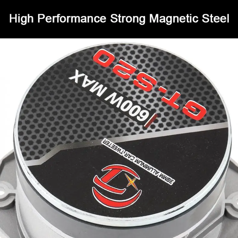 4 Inch 600W 6OHM GT-S20 Car Aluminum Bullet Tweeter with Capacitor for Vehicle Auto Cars Stereo Modified