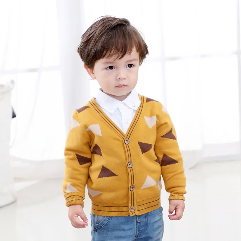 New Boys Girls Kids Fashion Knit Cardigan Sweater Kids Children Sweaters Spring Autumn Baby Boys Cargidans Outwear 2-8T
