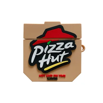 

3D Pizza Box for Airpods Pro Headphone Case for Airpods 1 2 Bluetooth Headset Silicone Protective Earphone Cover with Keychain