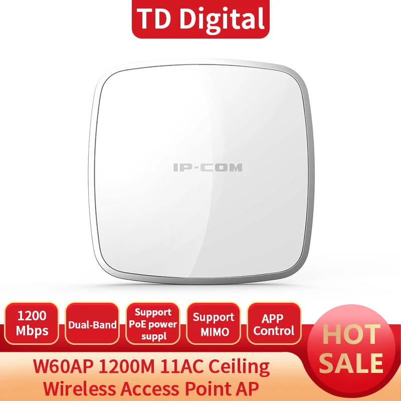 Потолочное крепление IPCOM W60AP AP 1200M 11AC Двухдиапазонная беспроводная точка доступа
