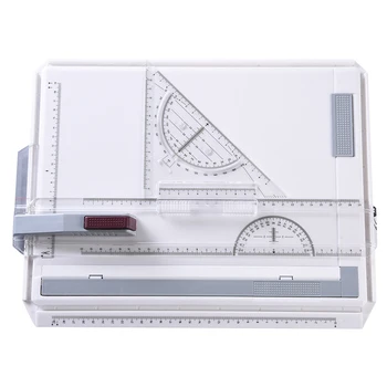 

A4 Ergonomic Rules Table Writing Drafting Adjustable Angle Parallel Movement Drawing Board Architectural Office Stationery