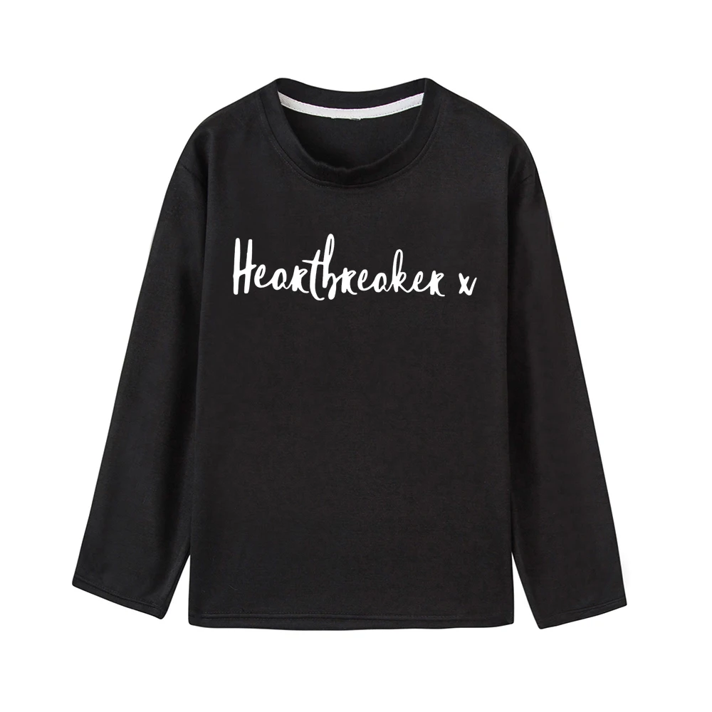 Heartbreaker/Лидер продаж; Футболка детская модная футболка с длинными рукавами Топы для мальчиков и девочек; коллекция года; сезон осень-зима; стиль; модная зимняя футболка - Цвет: 43L6-KLTBK-
