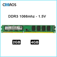 Cmaos DDR3 4GB 2GB pamięci Ram pamięci Ram 1066mhz PC3-8500 pamięci PC DDR 3 4G 2G Ram 1066 PC3 8500 pamięci płyta główna DIMM 1 5 tanie tanio CN (pochodzenie) 1066 MHz Pulpit Bez ECC 11-11-11-28 240pin Trzy lata 2x dwukanałowy pc3-8500 pc3 8500 1 5 V 1066MHZ 1066 MHZ