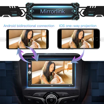 

Wonderful Car MP5 Player 7Inch Screen FM Radio Bluetooth USB AUX Support Mirror Link For Car