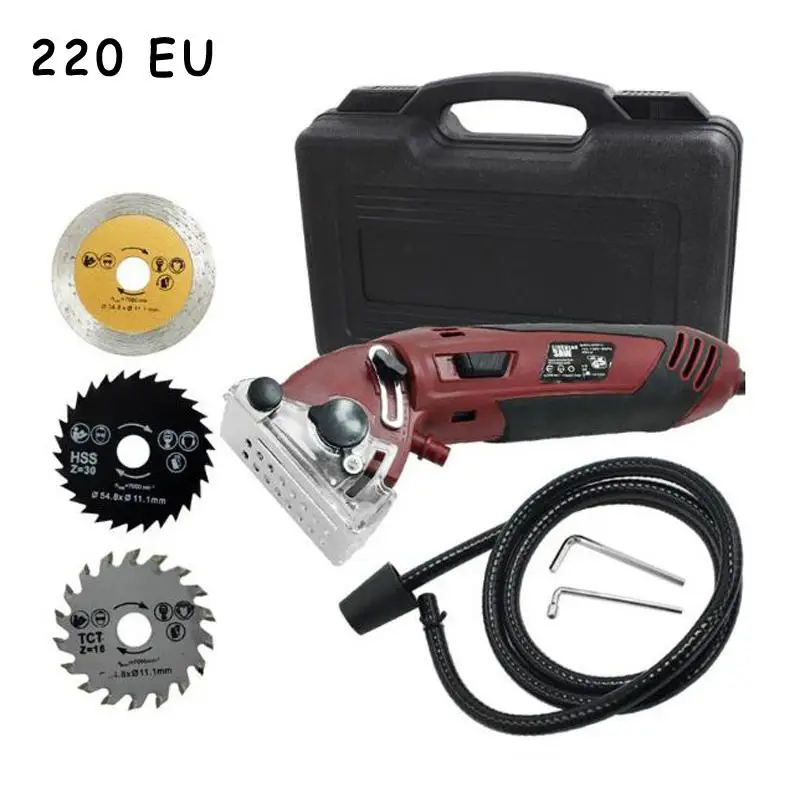 

220V/110V Multi-function Mini Circular Saw Tool w/ Wood Tile Metal Cutter Guide for cutting tile, marble, cement DIY