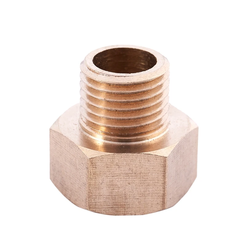 3/8BSP x 1/4BSP M/F Threaded Hex Head Brass Pipe Reducer Bushing 5pcs