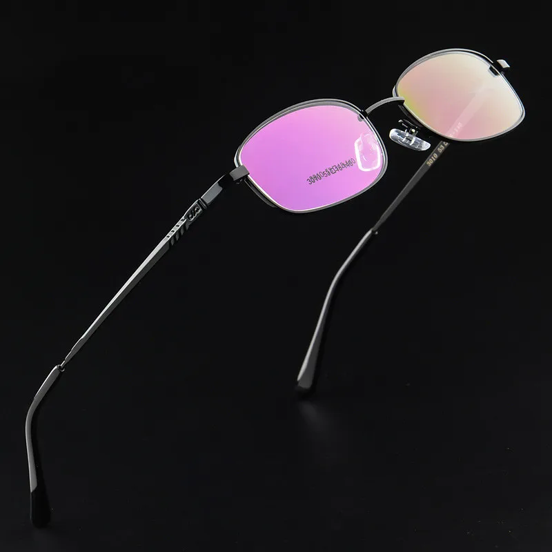 Оправа очков из титанового сплава мужские сверхлегкие квадратные очки для близорукости по рецепту полная оправа оптическая оправа мужские очки#190006