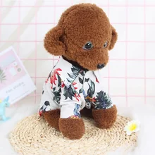 Рубашка для собак, дышащая рубашка для питомцев, милая одежда с принтом для щенков, кошек, короткий рукав, рубашка для собак, Повседневная блуза с принтом кошки, Летняя Одежда для питомцев