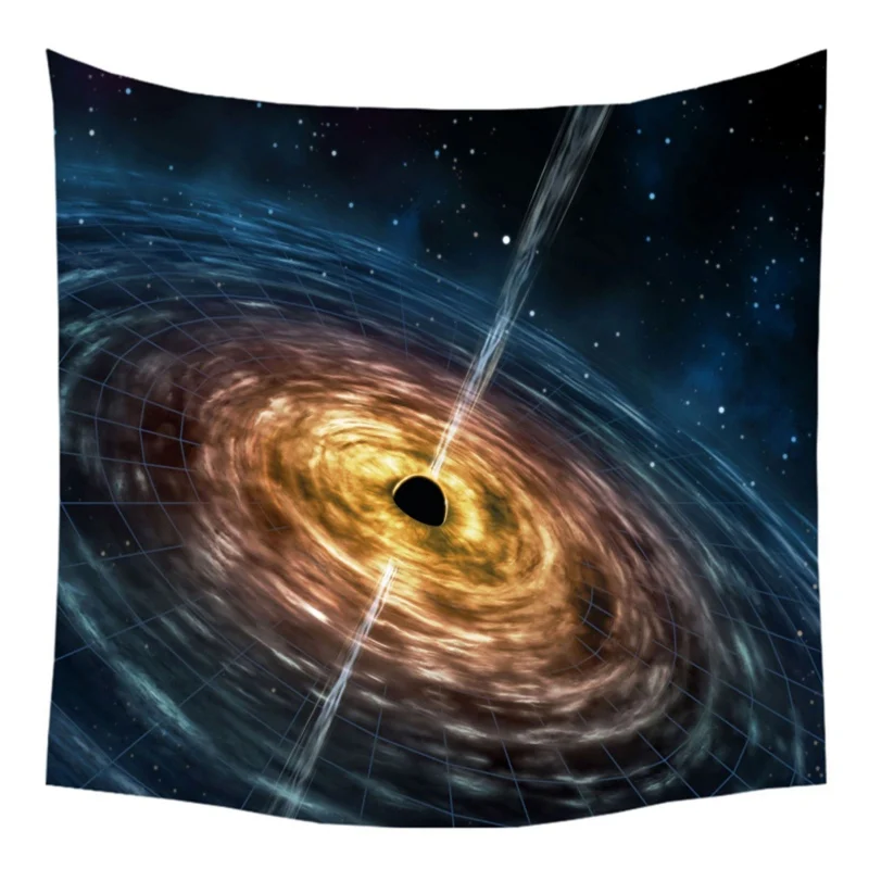 Cosmic Galaxy Black Hole Tapestry Home Decor Background Tapestry Outdoor Beach Blanket
