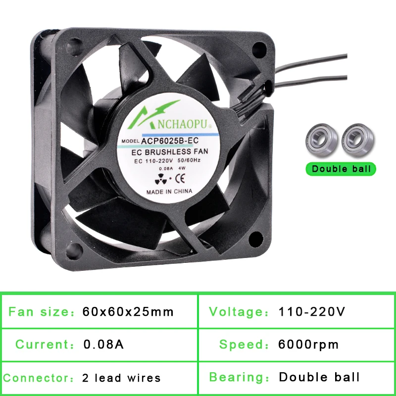 220V, 240V, 60mm, 70mm, 80mm, 92mm, 120mm, 140mm