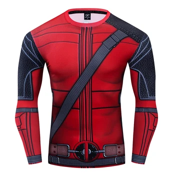 

Merc with a Mouth Deadpool Cosplay Costume Premium 3D Printed Costume Compression T-shirt Finess Gym Quick-Drying Tight Tops
