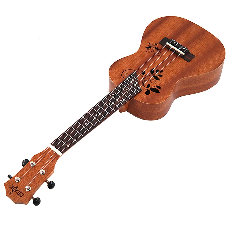 Концертные комплекты укулеле, 23 дюйма, Sapele, 4 струны, гавайская мини-гитара с сумкой-тюнером, Капо-ремень, медиаторы, музыкальный инструмент