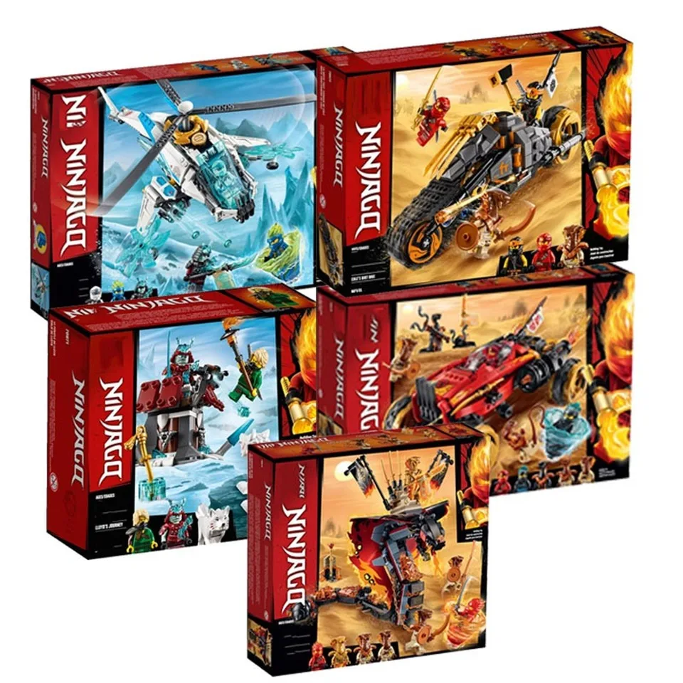 Cena Przedsprzedaż nowe klocki z serii Ninjaged Fire Fang kompatybilne Legoingly ninjage 70674 70671 70672 klocki dla dzieci prezent