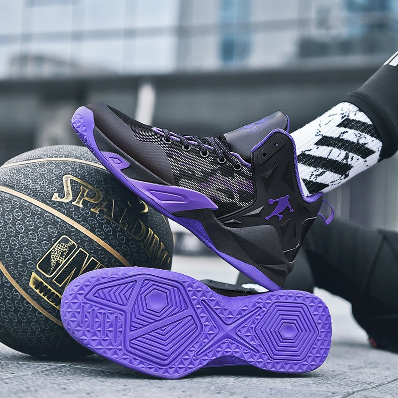 Zapatillas de baloncesto originales para hombre, zapatos de entrenamiento  deportivos de alta calidad, color negro y morado, 2022|Calzado de baloncesto|  - AliExpress