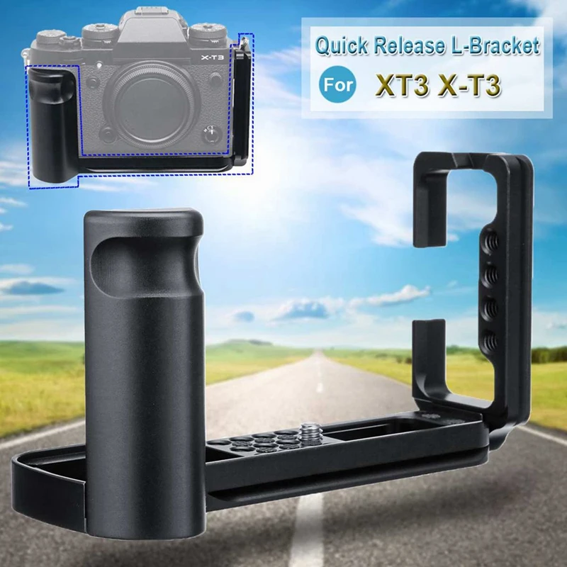 FFYY-Quick Release Plate рукоятка l-пластина держатель кронштейн с 1/4 винтовой головкой крепление для Fujifilm Xt3 X-T3 штатив для цифровой камеры