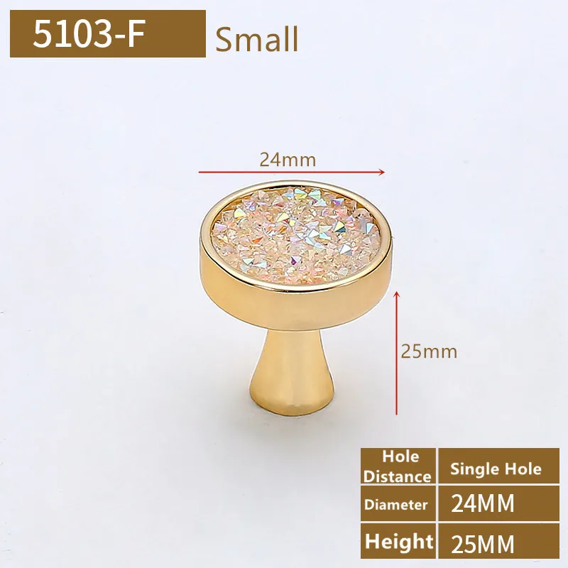 5103-F-small Круглый мраморный узор ручка крюк комод ящик ручки рукоятки ручки Мебельная ручка ящика оборудование - Цвет: 5103-F-small