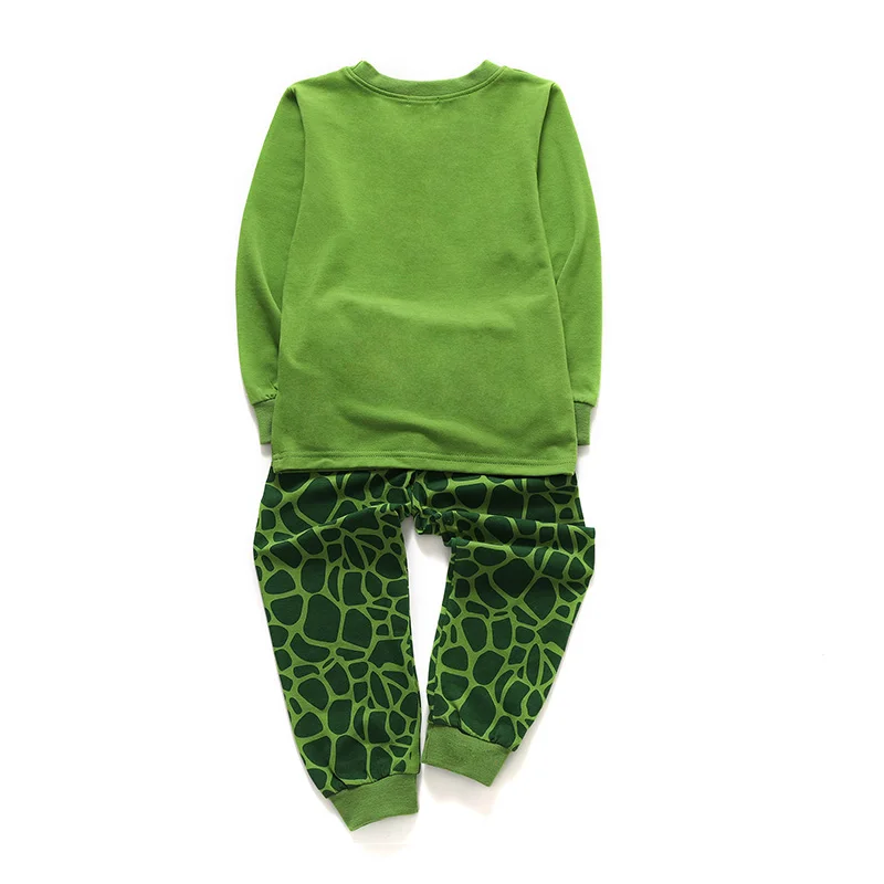 Новые детские пижамы комплект Atuumn зимний свитер для мальчиков, хлопковый пижамный комплект для детей с анималистическим принтом, пижама с длинным рукавом, детская одежда