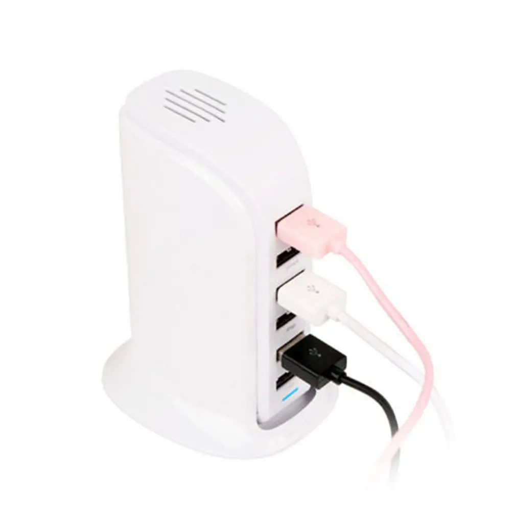 Мульти 5 USB порт настольное зарядное устройство Быстрая башня зарядная станция адаптер питания 20 Вт 4A usb зарядная станция зарядное устройство для путешествий - Цвет: UKplug