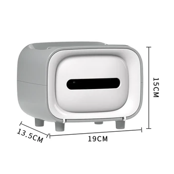 

Multifunctional Tissue Box Tissue Box Stylish Tissue Box Holder Rectangular Retro Facial Tissue Box DTT88