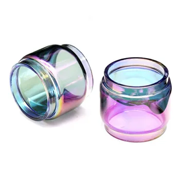 

2pcs/lot Rainbow Tfv8 Baby 3ml Kit Glass Extended Pyrex Tube Fat Boy Convex Replacement Bulb Bubble Tubes