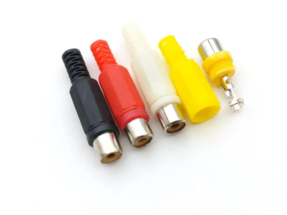 100 шт. RCA разъем типа мама припой аудио видео разъем|video connector|connector plugconnector female |