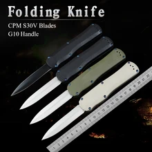 

New High-end OTF Straight Knife Pocket Knifes G10 Handle CPM S30V Blade Tactical Knives Folding OEM BM-3400