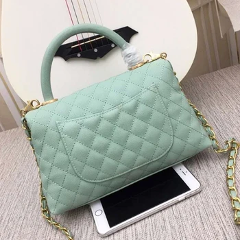 

Luxury Tote Bag Shoulder Bags For Women Luxury Handbags Purse High-end Genuine Leather Lady's Rhombic Classic Message Bag