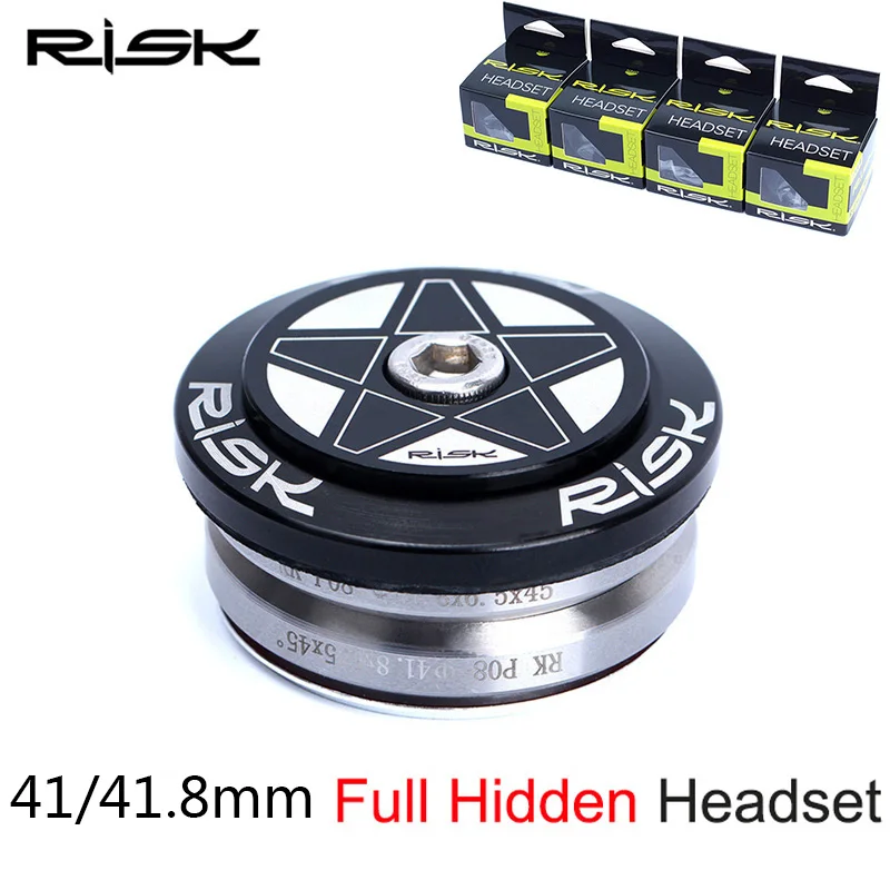Risk 28.6/41.8-41.8/30mm Built-in Bicycle Headset Double Bearing Waterproof All Hidden Road Bike Fork for 28.6mm |