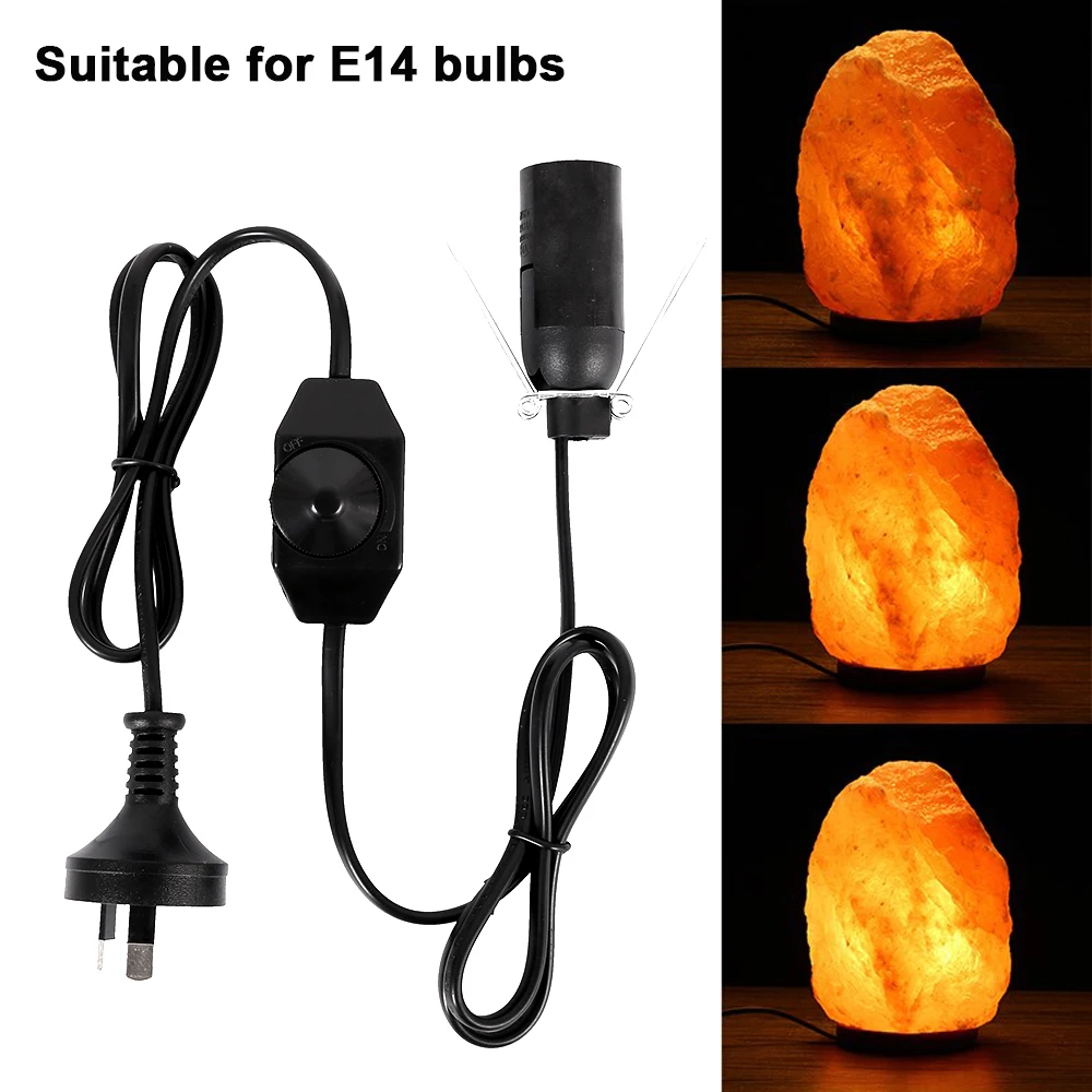

Dimming Salt Lamp Line Australian Regulation 1.5 Meters Eight Words Two Plug with Dimmer Switch E14 Lamp Head Salt Lamp Line