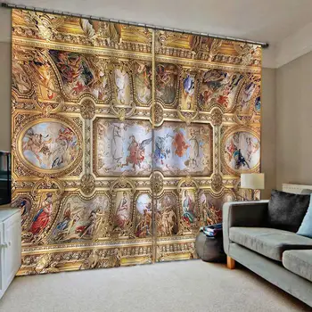 

Europe angel curtains Customized 3d curtains new bay window balcony thickened windshield blackout curtains