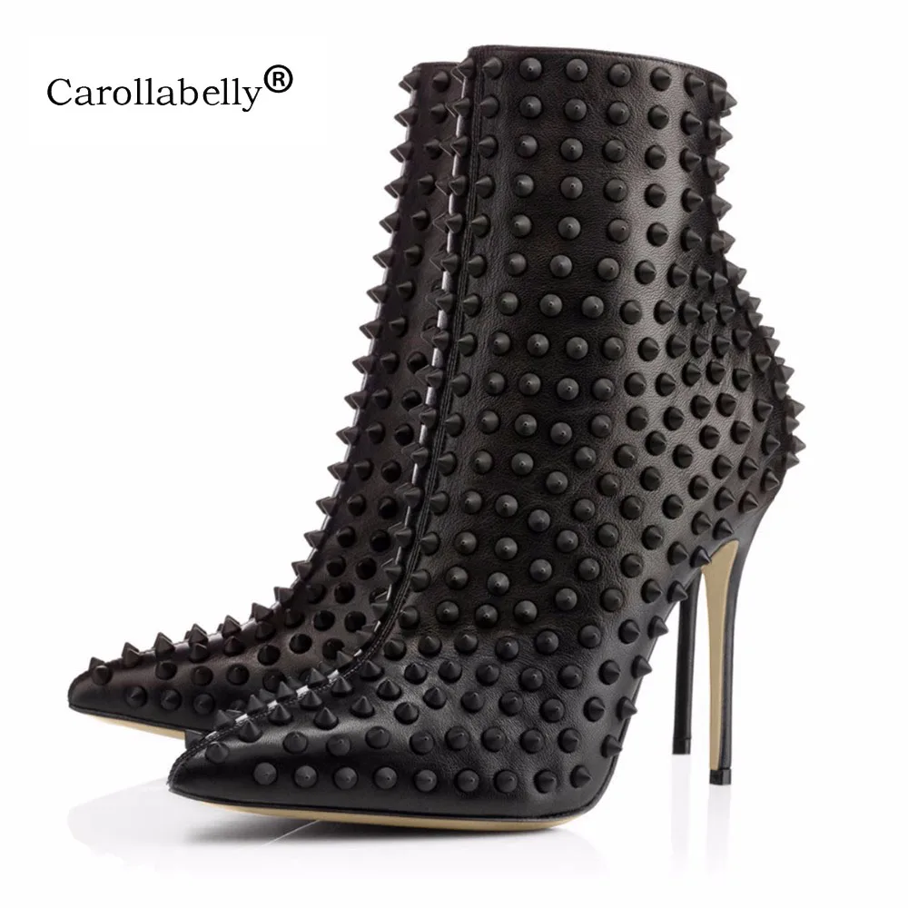 

Women Boots 2023 Autumn Winter New All Studs Rivets Ankle Boots Women Winter Boots Big Size