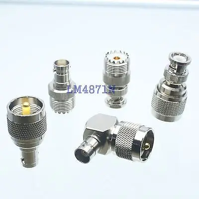

DHL/EMS 10 LOTS Kit Adapter 5pcs/set PL259 SO239 to BNC male female RF connector Test converter -d2